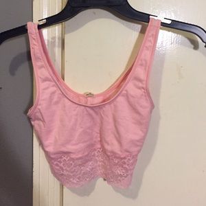 Light pink lace bralette