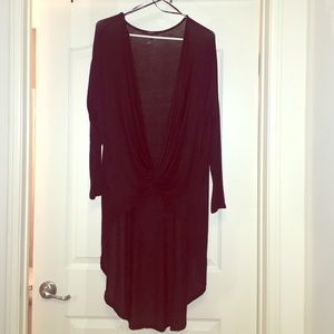 Black High to low cross front top