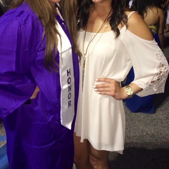 ASOS Dresses & Skirts - Cream High Low Lace Sleeve Dress