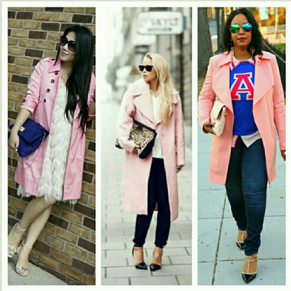 INC International Concepts Pink Trench