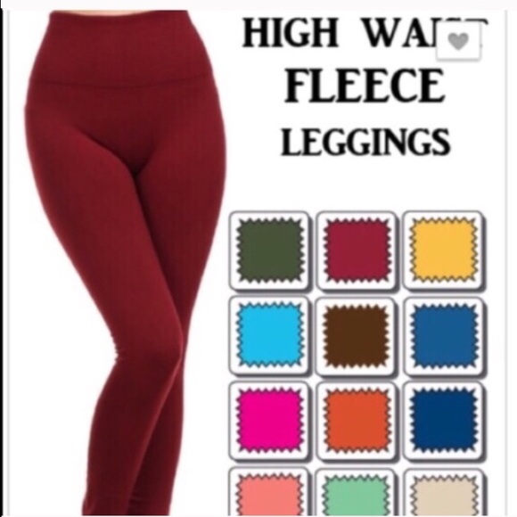 Best Tummy Control High Waist Fleece Leggings - Picture 2 of 3