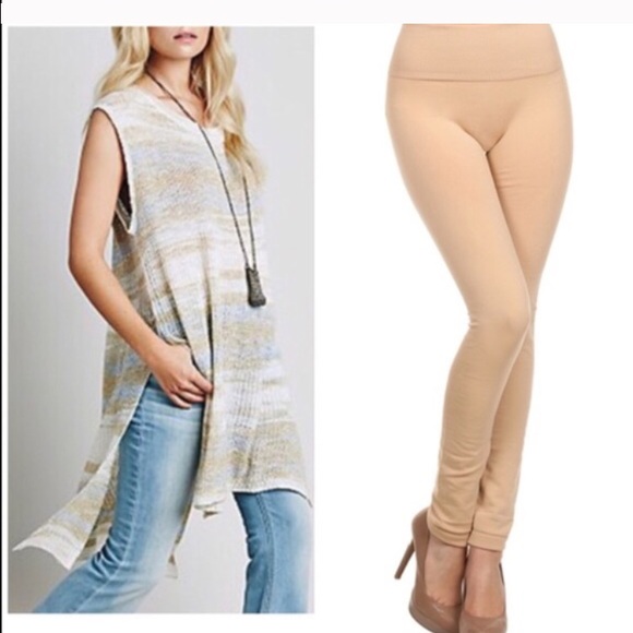 Best Tummy Control High Waist Fleece Leggings - Picture 3 of 3