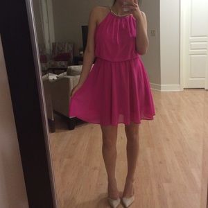 Open Back Hot Pink Dress -Tags still on