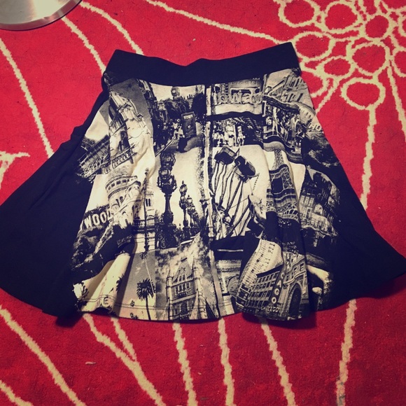 Dear Diary City graphic Circle Skirt