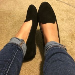 Leather driving shoe flats
