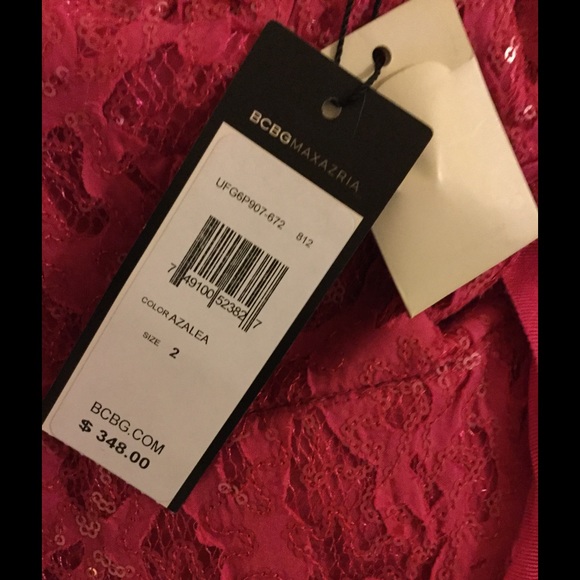 SOLD BCBG MAX AZRIA Katarina Pink Sequins Dress - Picture 2 of 4