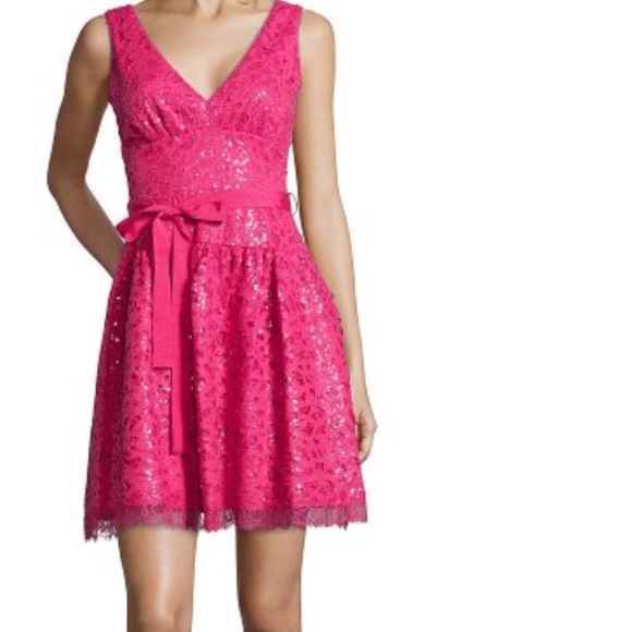 SOLD BCBG MAX AZRIA Katarina Pink Sequins Dress - Picture 3 of 4
