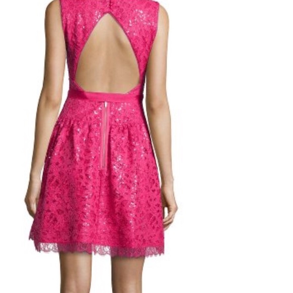 SOLD BCBG MAX AZRIA Katarina Pink Sequins Dress - Picture 4 of 4