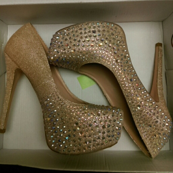 De Blossom Rhinestone Glitz Heel PERFECT FOR PROM - Picture 4 of 4