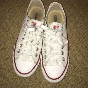 White, red & blue converse Women's 7