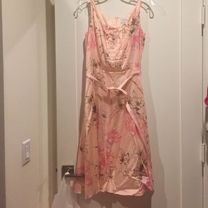 Ann taylor loft pink floral size 10 spring dress