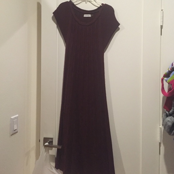 Calvin Klein burgundy sweater dress size M