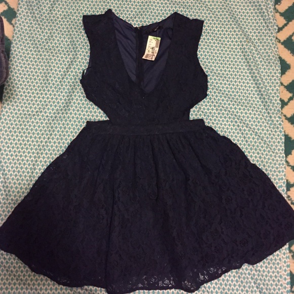 Navy lace dress