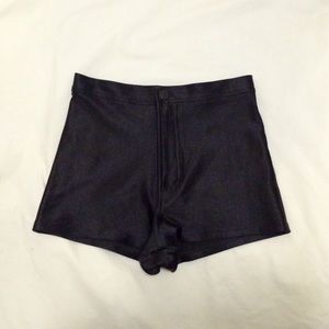 American Apparel Black Disco Shorts