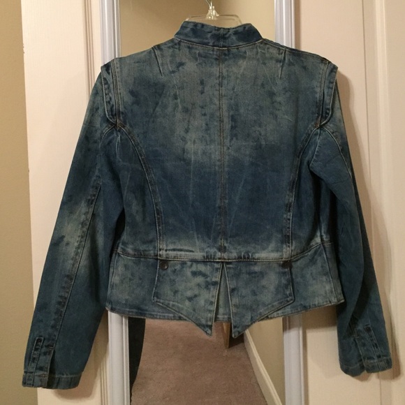 Tailored cropped denim jacket - Picture 3 of 4