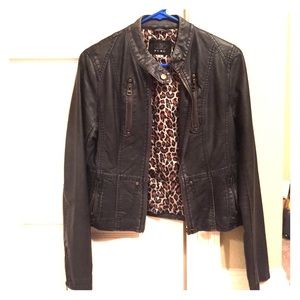 Black leather jacket