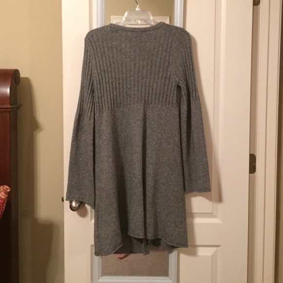 Cozy long gray sweater cardigan - Picture 4 of 4