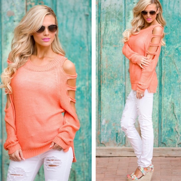 RESERVED Coral sweater