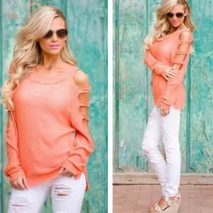 RESERVED Coral sweater