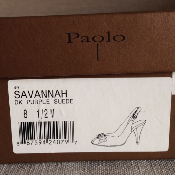 PAOLO suede purple peep toes - Picture 2 of 5