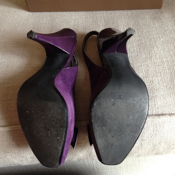PAOLO suede purple peep toes - Picture 3 of 5
