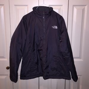 North face jacket/ charcoal gray