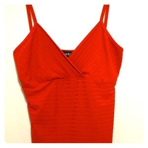 Sexy Fitted Red Bebe Tank Top