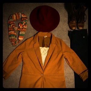 Fashionable Light Brown Frenchi Blazer