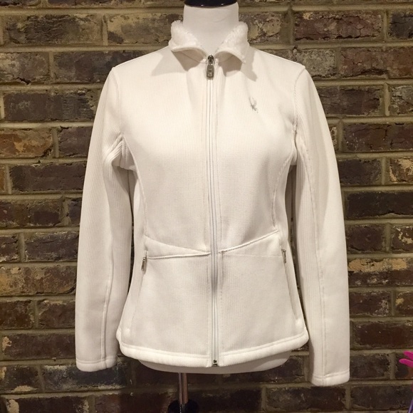 Spyder Ladies White Fleece Lined Jacket - medium