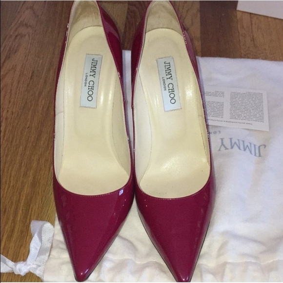 ✨SOLD✨Jimmy Choo Abel Raspberry Pumps - Picture 2 of 4