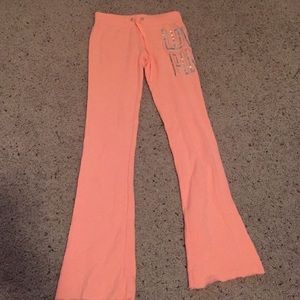 Victoria's Secret pastel coral sweat pants