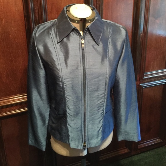 Raw silk blazer