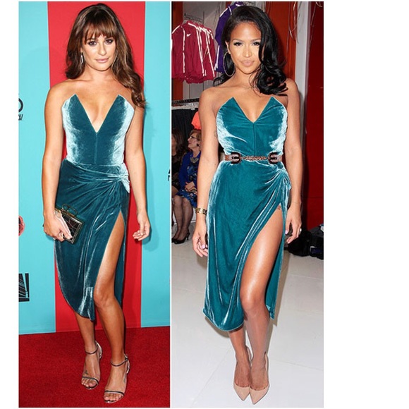 Blue velvet dress size small