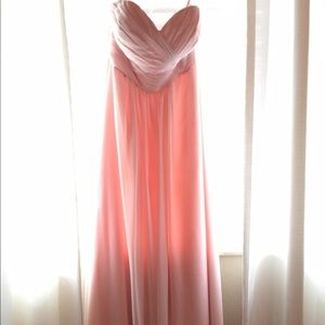Bill Levkoff light pink bridesmaid dress