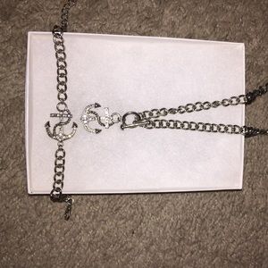 Boutique anchor bracelet and necklace set