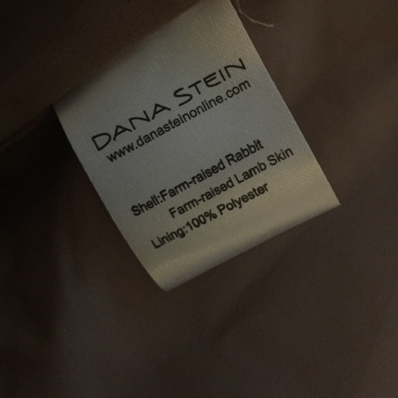 Dana Stein Orange Fur Vest with Tan Lambskin - Picture 4 of 4