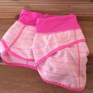 Pink Stripe 2-Way Stretch Speed Shorts