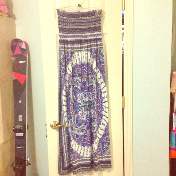 Multicolored strapless dress ON HOLD