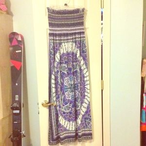 Multicolored strapless dress ON HOLD