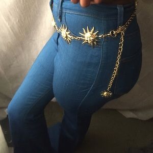 Vintage Gold Chained Sun Belt!