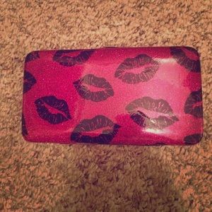 Pink with Black lips wallet