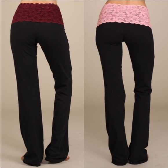 🆕The VIVIENNE lace-waist bootcut pant - PINK - Picture 2 of 2