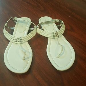 White Nine West Sandals