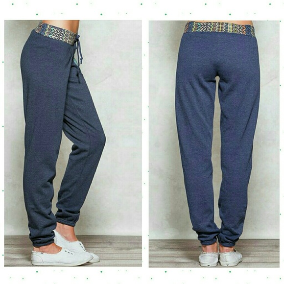 Lounge Set! Lemon Tank & Aztec Joggers - Picture 2 of 3