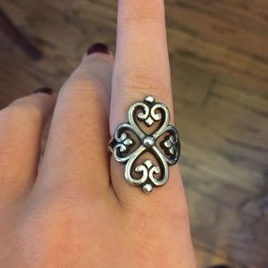 James Avery adorned hearts ring