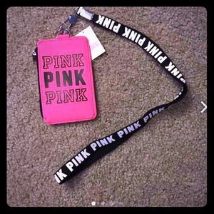 VS PINK wallet lanyards
