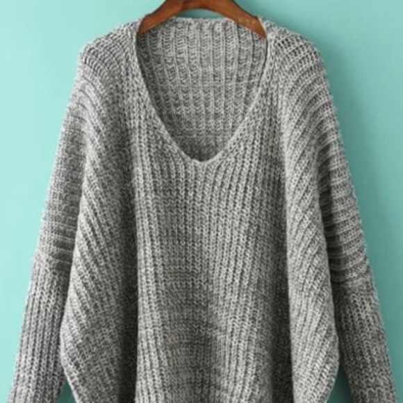Oversized gray sweater