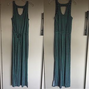 Mint and Navy Maxi Dress