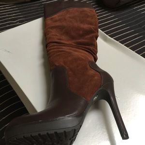 Jessica Simpson Dark Whiskey/ Split Suede Boot