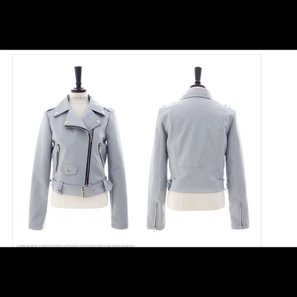 Light sky blue rider jacket - Picture 1 of 4